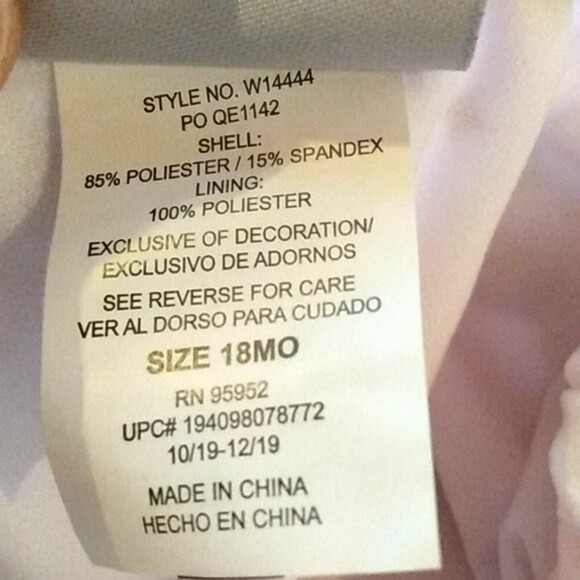 Freestyle Revolution Bathing Suit Bathingsuit Swimwear Gold Unicorns NWT 18M - Picture 6 of 8